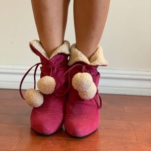 Japanese suede ankle boots